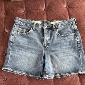 Pilcro and the Letterpress Blue Jean Shorts Classic Style